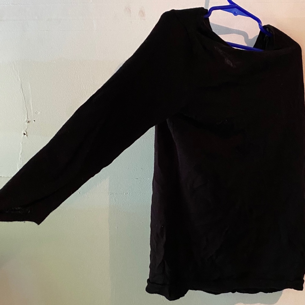 black knit sweater